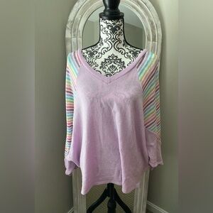 Pastel Striped Women's Top size medium